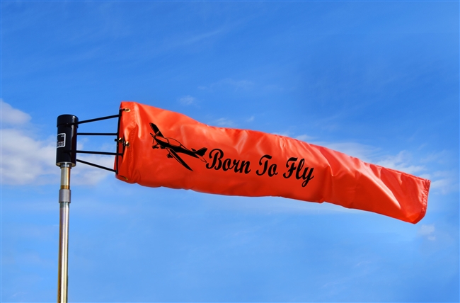 Perfect Pilot Gift –Aviation Quality Windsock – Born To Fly
